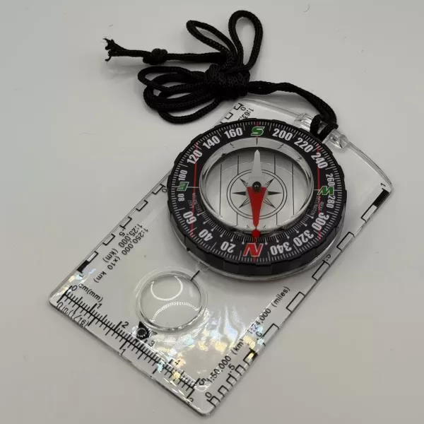 Clear Baseplate Navigation Compass - Otimos Outdoor Gear