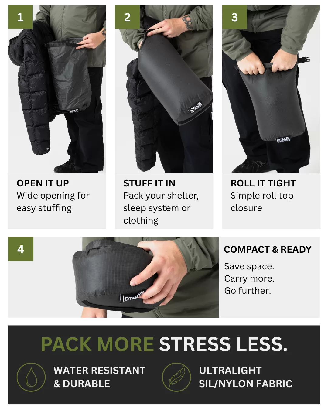 Otimos 8L Ultralight Compression Stuff Sack - Image 5